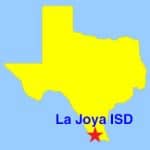 image, outline of Texas map with a star depicting where La Joya ISD IS
