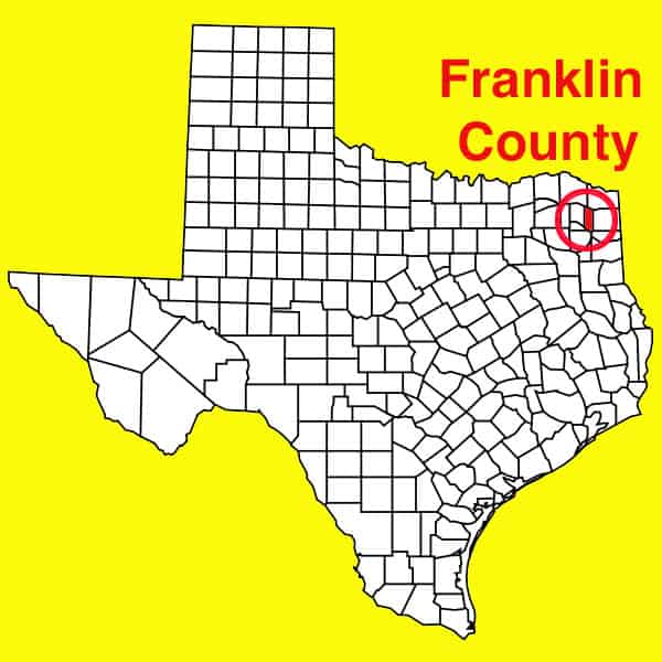 Franklin County, TX Map - image