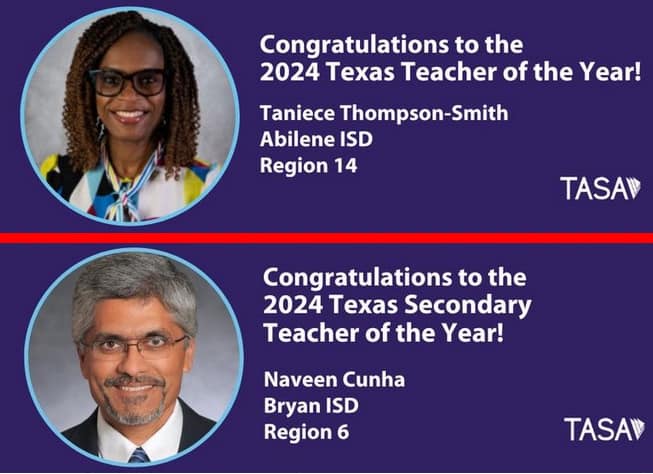 Combined photo of of state's top teachers of the year