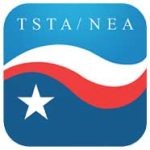 Image: Blue square logo of TSTA. Says TEA/NEA.