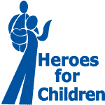Logo for TEA Heroes for Children, blue.