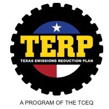 Logo Texas Emissions Reduction Plan (TERP, "A Program of the TCEQ"