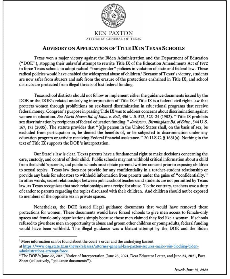 Thumbnail image of first page of advisory