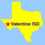 Outline map of Texas, illustrating Valtine ISD location