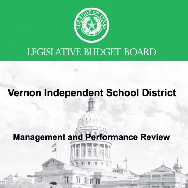 Cover page, LBB School Performance Report, Vernon ISD - Caption Click image above to view/download report