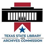 Texas State Library and Archives Commission logo - square