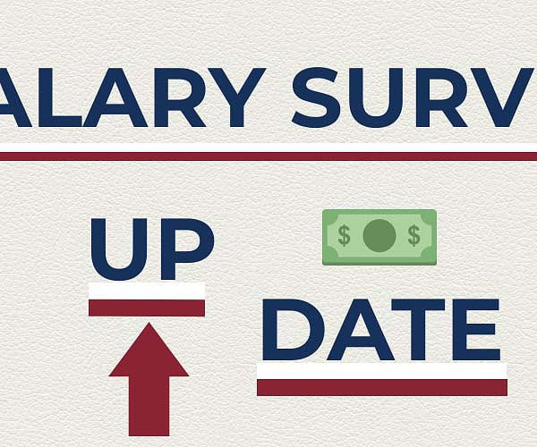 Image: Clip art - Words Salary Surve Up Date