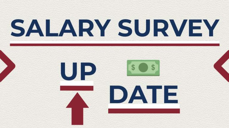Image: Clip art - Words Salary Surve Up Date