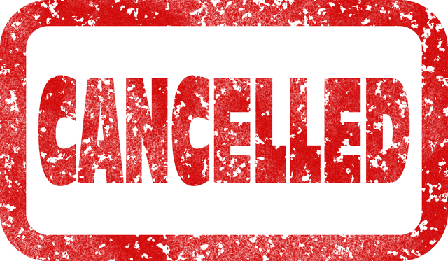 Image: CANCELLED as if a rubber stamp
