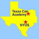 Putline map showing location of Texas Can Academy and NYOS charter school