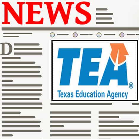 Clip art: TEA logo as an image on a newspaper front page.