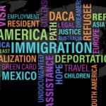Clip art: Various immigration words - DACA, Immimgration, Deportation, Mexico, etc.