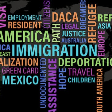 Clip art: Various immigration words - DACA, Immimgration, Deportation, Mexico, etc.