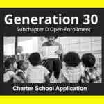 Image: Thumbnail, cover page of Generation 30 Charter School Application
