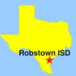 Thumbnail image: Outline of Texas map with a "star" showing the location of Robstown ISD