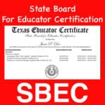 Thumbnail: Red square with text: State Board of Educator Certifiction, with screen shot of certificate