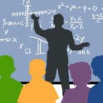 Clip Art: Math teacher in front of students