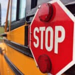 Clip art - school bus with stop arm
