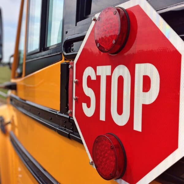 Clip art - school bus with stop arm