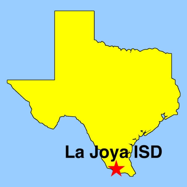 Map depicting South Texas location of La Joya ISD