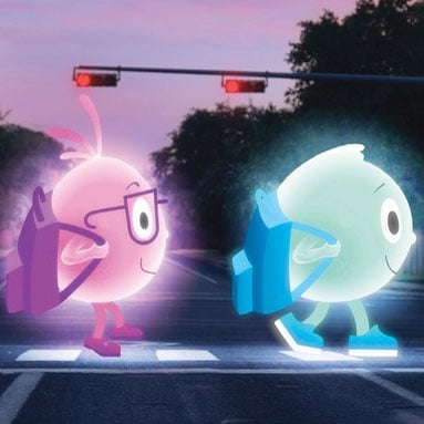Clip art: safe school crossing, children crossing zone