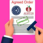Clip art- illustrating "Agreed Order"