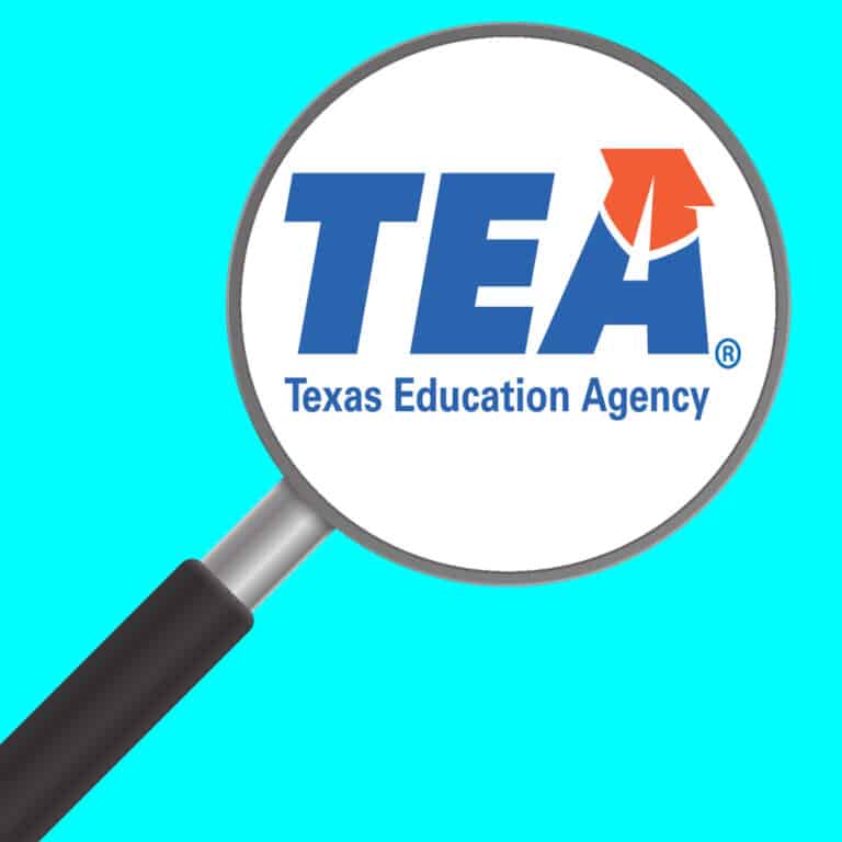 Clip art: TEA beneath a magnifying glass