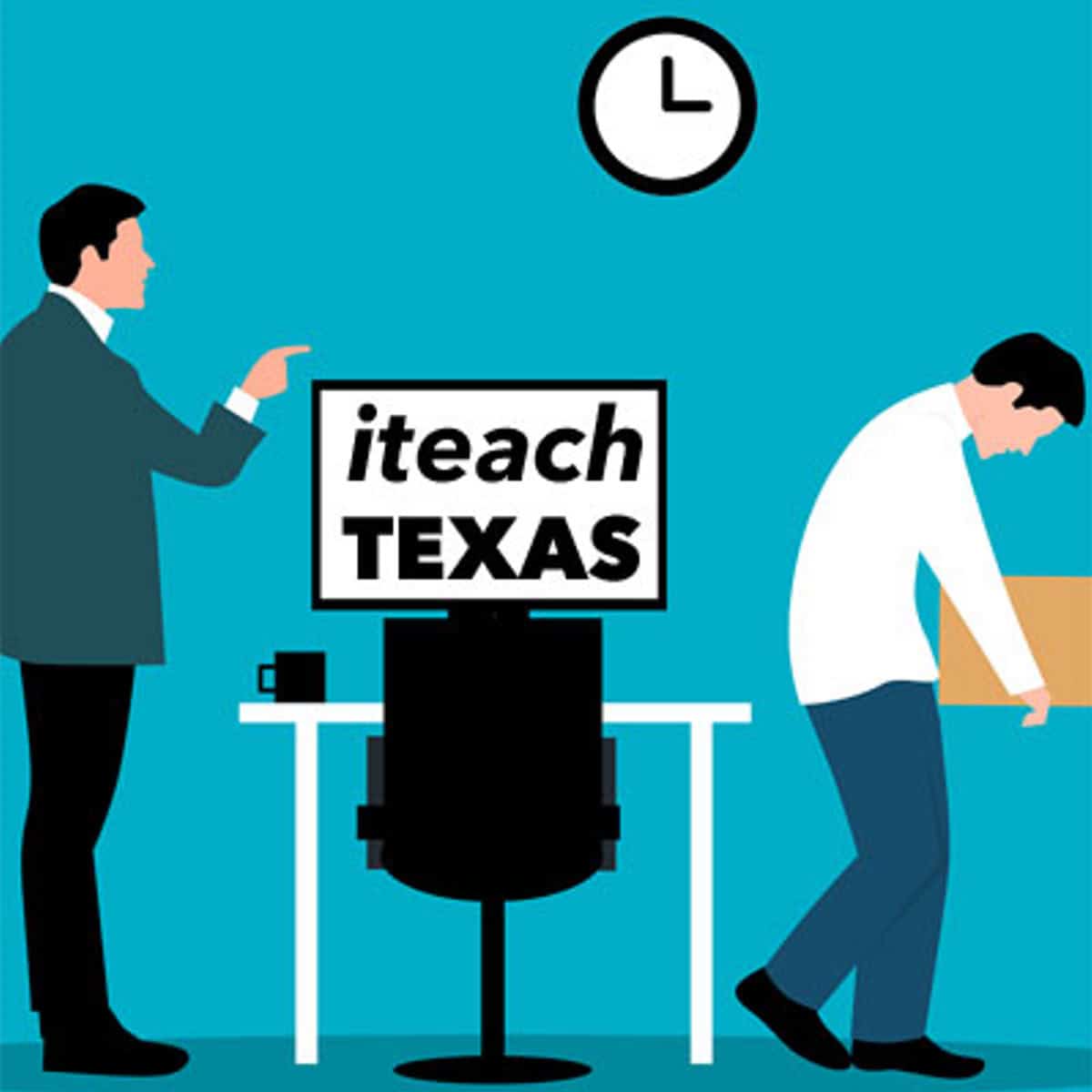 Clip art: illustrating dismissal of lawsuit dismissal against iteachTexas