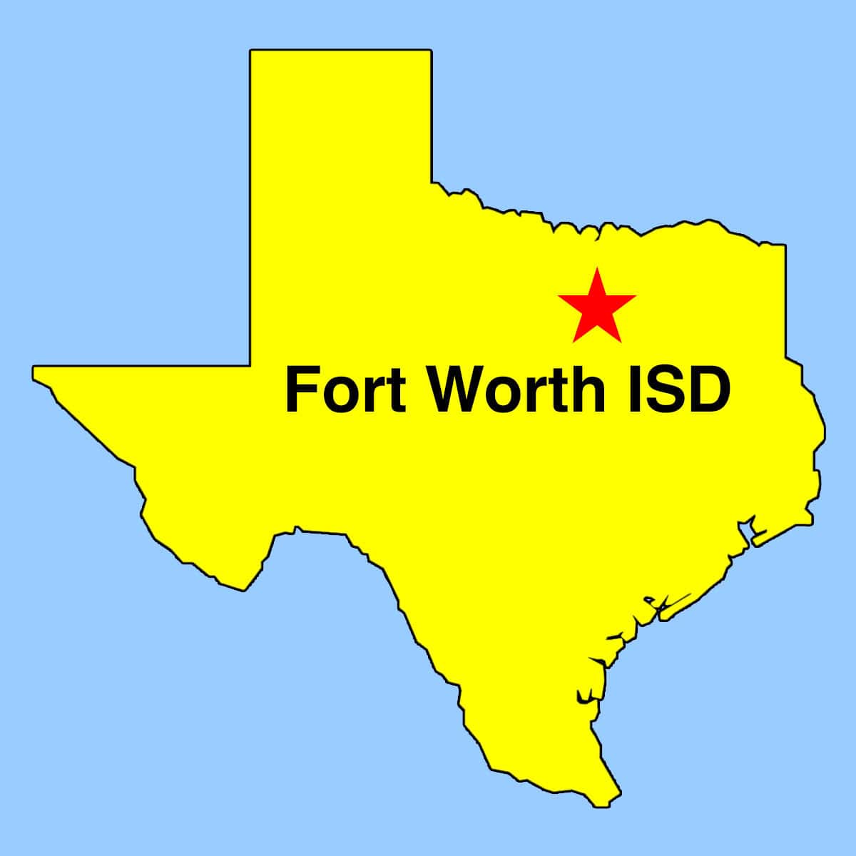Clip Art - Map showing location of Fort Worth ISD