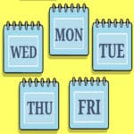 Clip art - Monday through Friday illustration