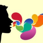 Clip art: Illustration of person speaking