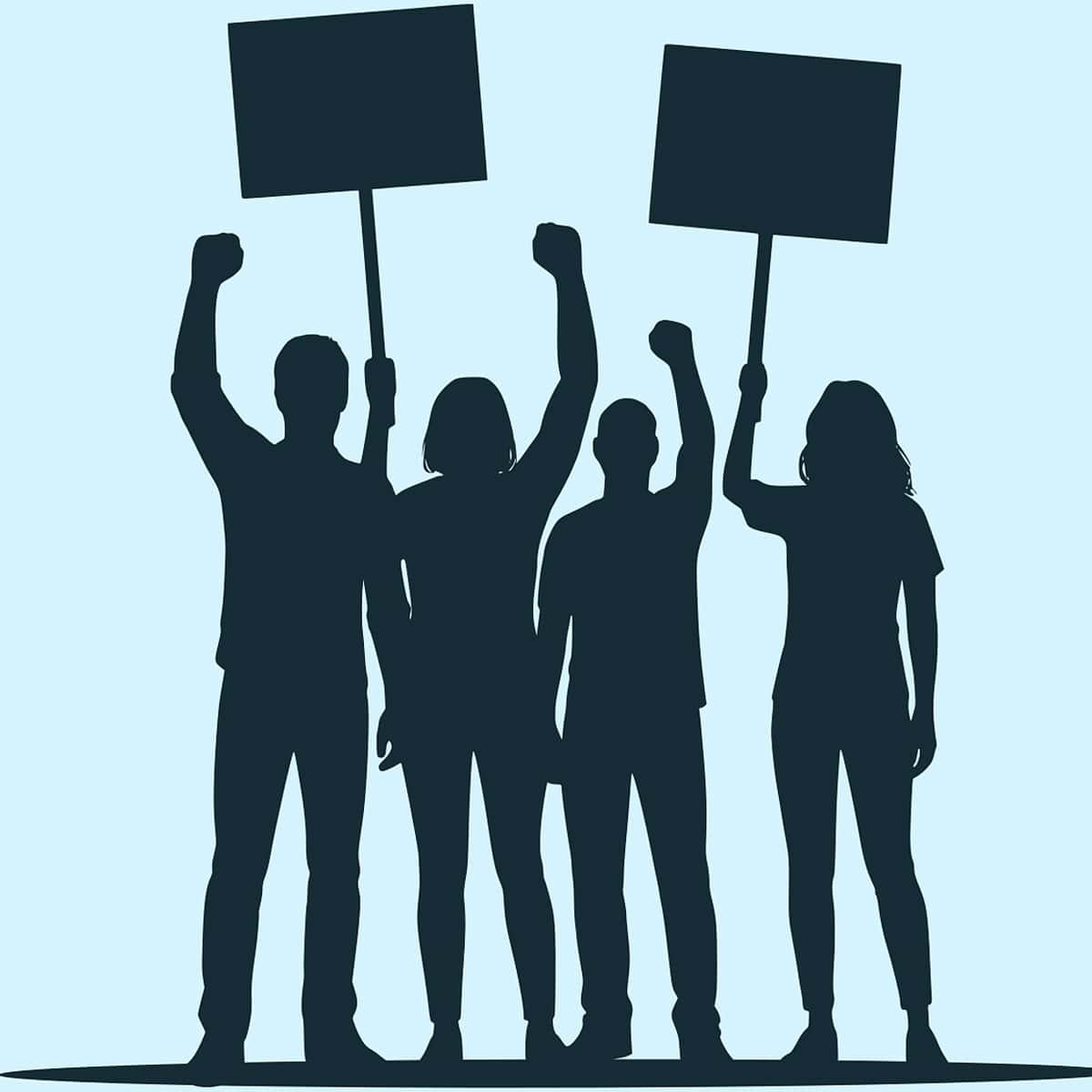 Clip art - protesters