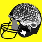 clip art- football helmet with brain inside