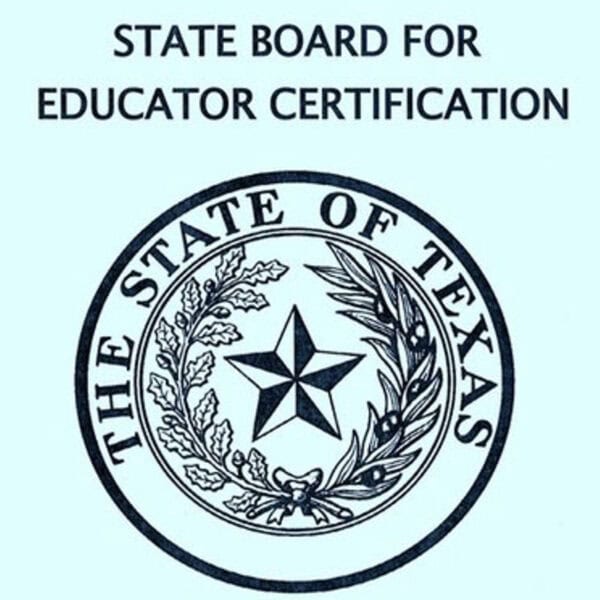 Image: State Board for Educator Certification with state of Texas logo