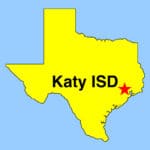 Image: Katy iSD located on Texas outline map