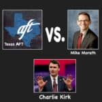 Image: Thumbnail Texas AFT v. Morath over Charlie Kirk Letters