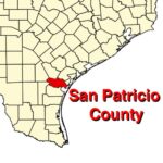 Image: Simple Map showing location of San Patricio county