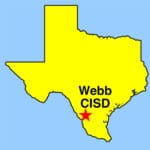 Image: Webb CISD location on Texas Map