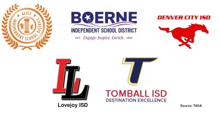 Logos: Five Honor Boards - alice, Lovejoy, Tomball and Denver City